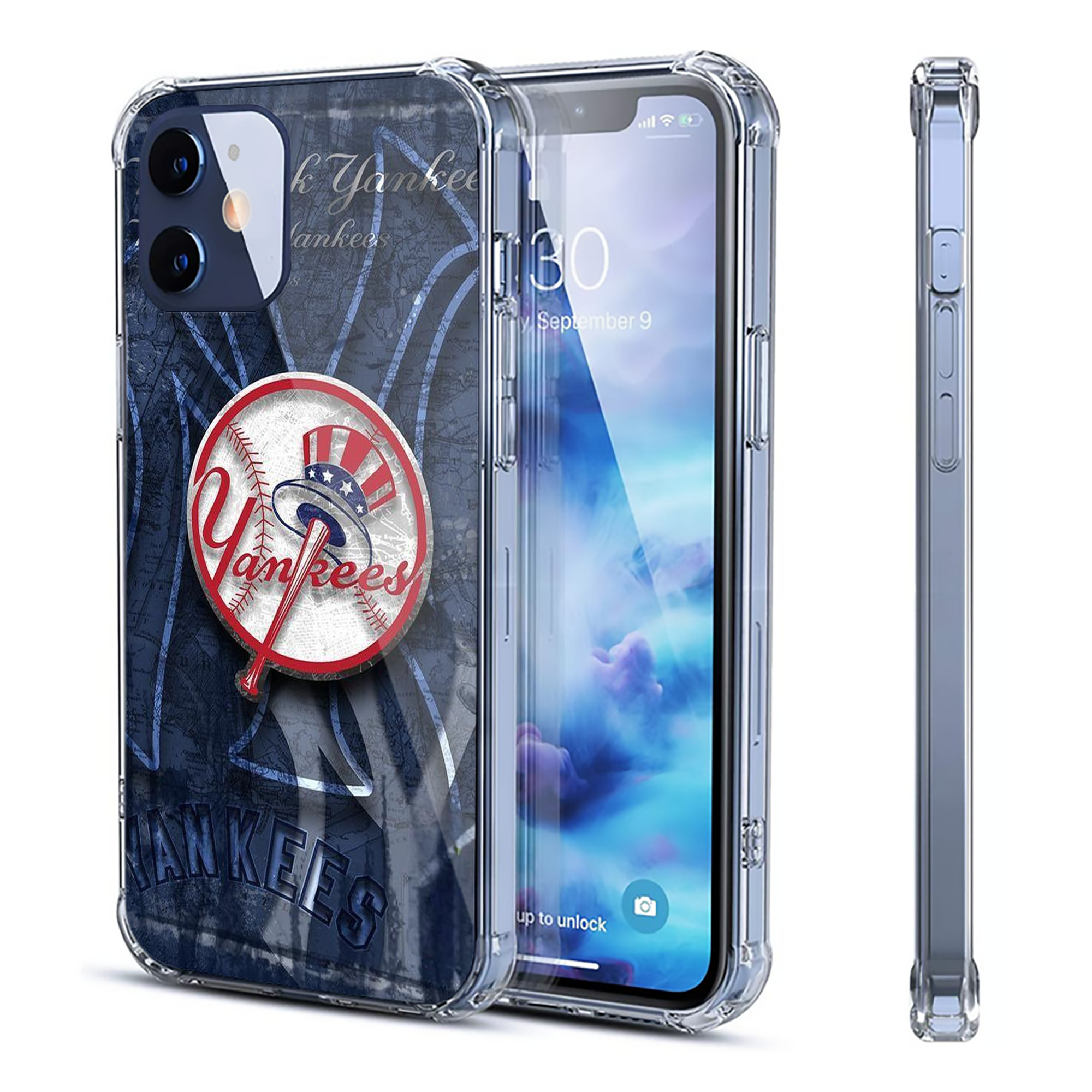New York Yankees 190 Clear IPhone 12 Case – Soft TPU With UV Print – Enhanced Drop Protection, Precise Fit, Anti-Fingerprint, Customizable Design, Scratch-Resistant, Yellow-Resistant